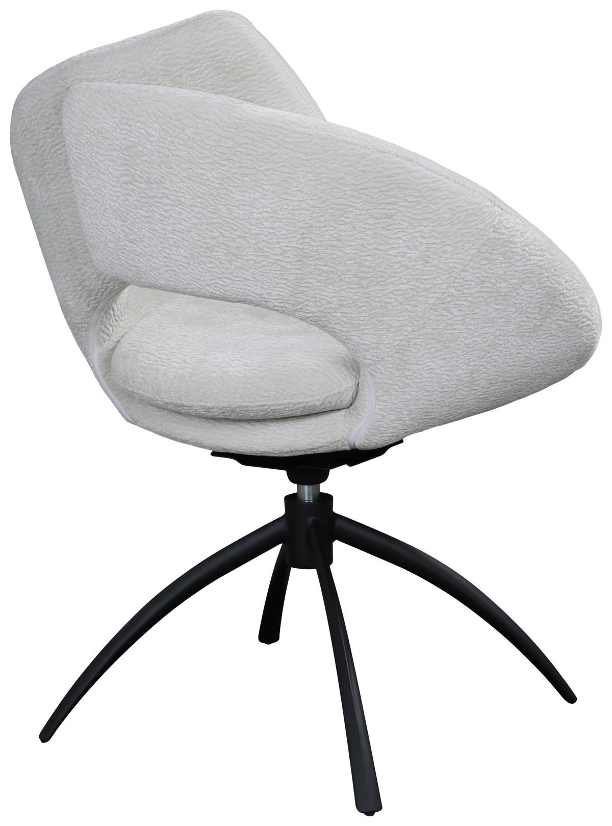 STUHL - Beige/Schwarz, Design, Textil/Metall (69/87,5/66,5cm) - Belluti