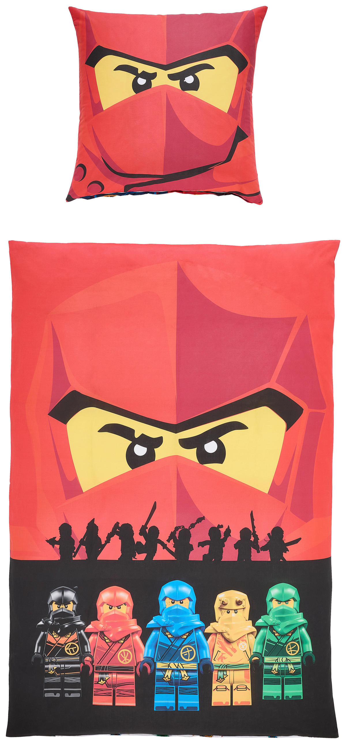 JUGENDBETTWÄSCHE Lego Ninja Assemble Fotogewebe 135/200 cm  - Multicolor, Design, Textil (135/200cm) - Lego