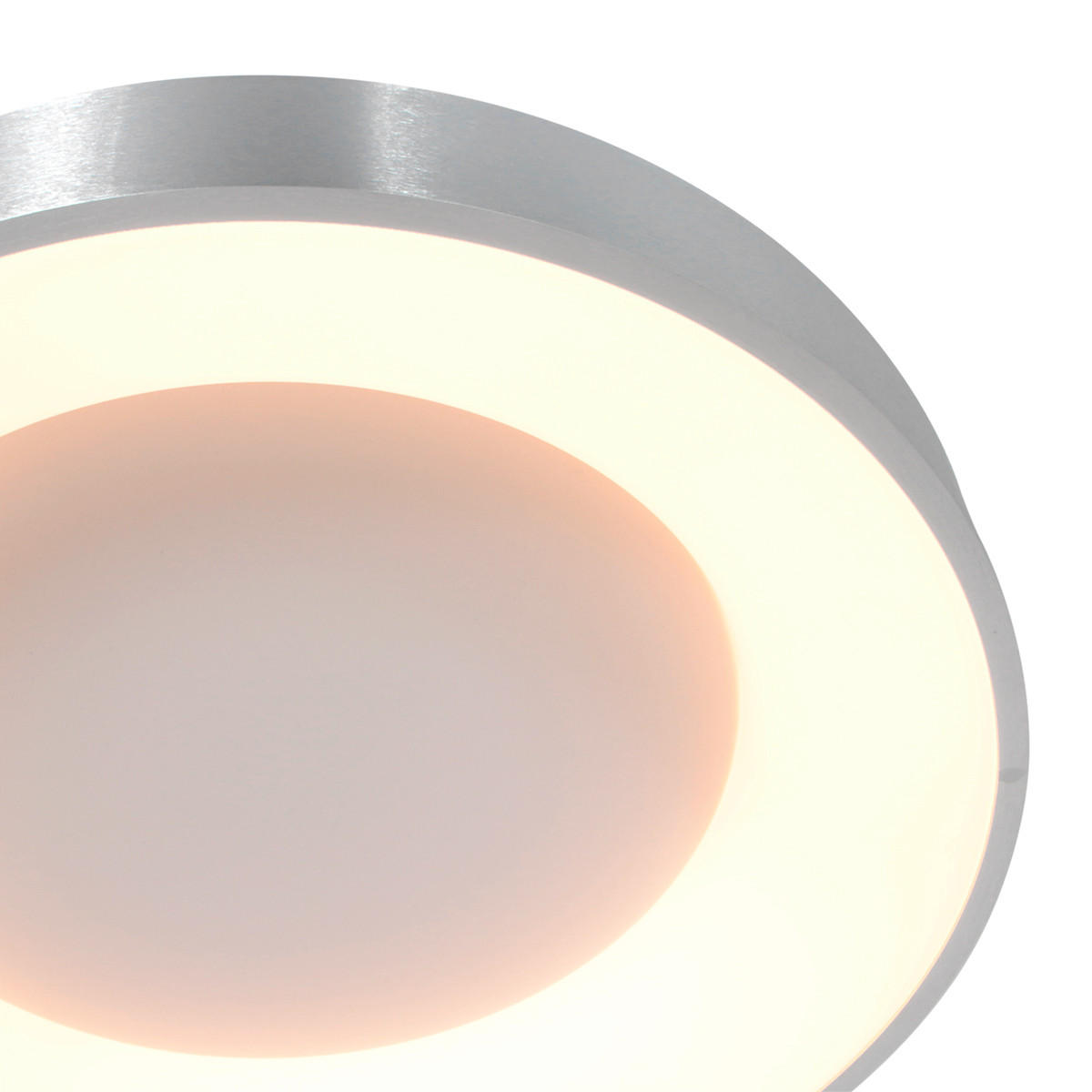 LED-DECKENLEUCHTE Ringlede 38/9 cm   - Silberfarben, KONVENTIONELL, Kunststoff/Metall (38/9cm)