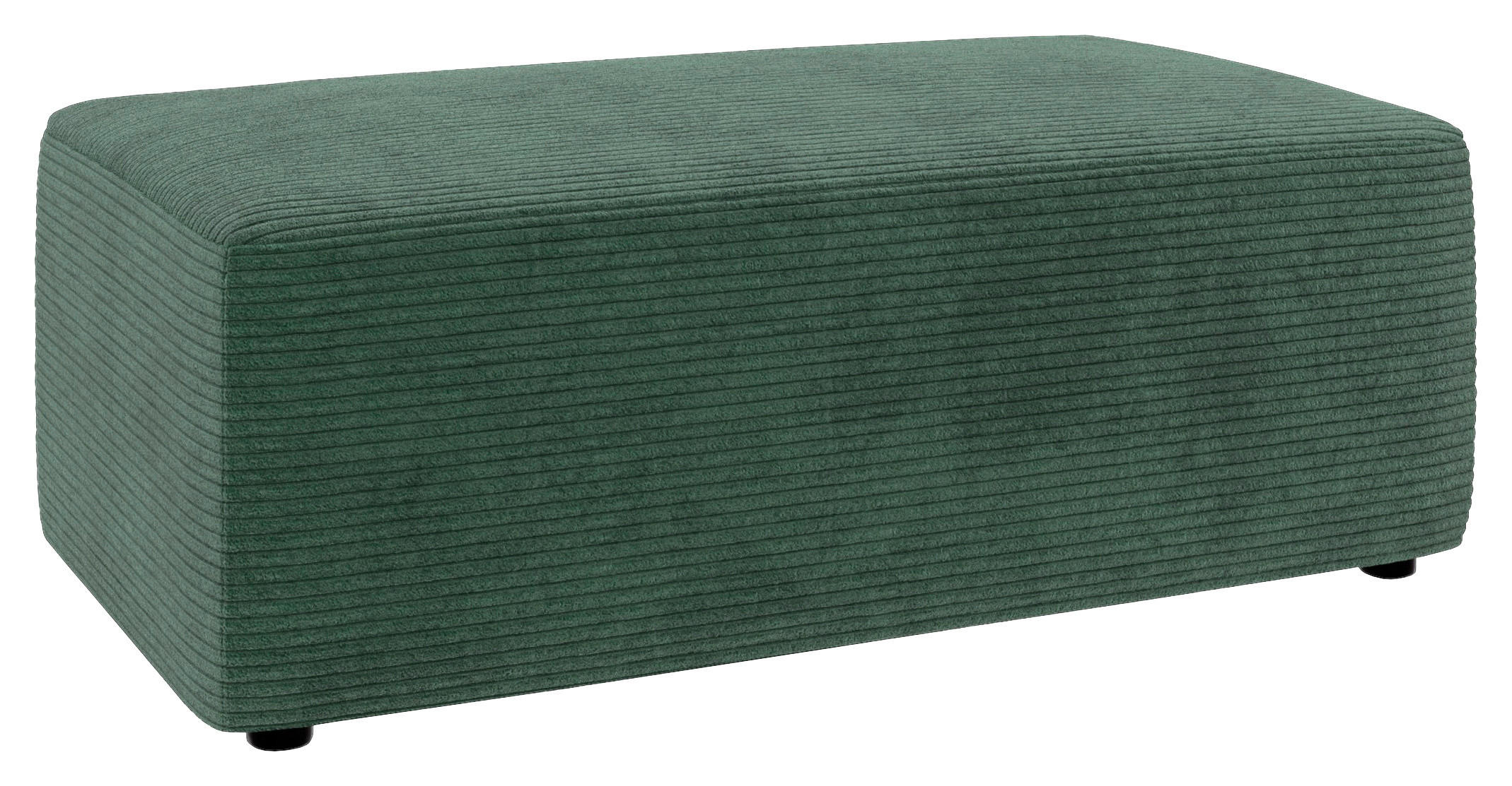 HOCKER in Textil Dunkelgrün  - Dunkelgrün/Schwarz, Modern, Kunststoff/Textil (112/44/66cm) - Trendmanufaktur