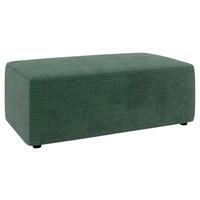 HOCKER Cord Dunkelgrün  - Dunkelgrün/Schwarz, MODERN, Kunststoff/Textil (112/44/66cm) - MID.YOU