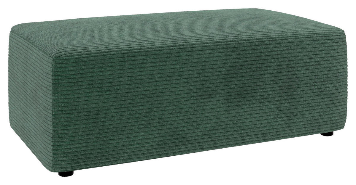 HOCKER Cord Dunkelgrün  - Dunkelgrün/Schwarz, MODERN, Kunststoff/Textil (112/44/66cm) - MID.YOU