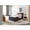 BOXBETT 140/200 cm,  in Grau, Matratze, Rollrost, Topper, H2 = mittel  - Schwarz/Grau, KONVENTIONELL, Holz/Kunststoff (140/200cm) - P & B
