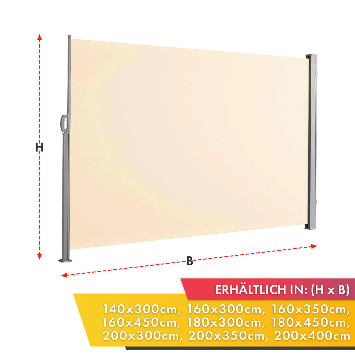 MARKISE - Beige/Silberfarben, Basics, Kunststoff/Metall (300/140cm)