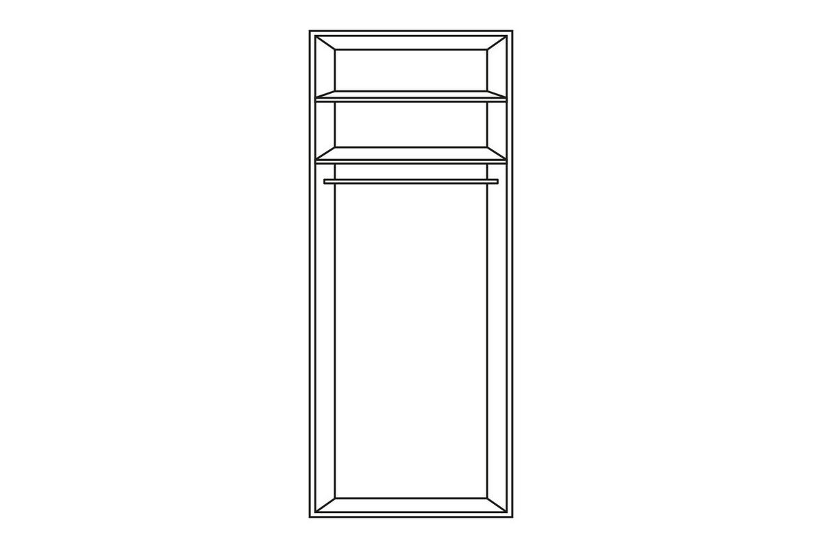 DREHTÜRENSCHRANK in Sahara  - Schwarz/Sahara, Konventionell, Glas/Holzwerkstoff (100/236/58cm) - Hom`in