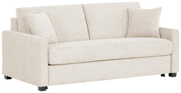 SCHLAFSOFA Webstoff Creme  - Creme/Schwarz, Design, Kunststoff/Textil (186/83/100cm) - Xora