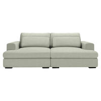 BIGSOFA in Chenille Greige  - Greige/Schwarz, Design, Textil (223/80/158cm) - Lomoco