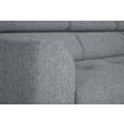 ECKSOFA in Webstoff Hellgrau  280/205 cm  - Hellgrau/Schwarz, Design, Textil/Metall (280/205cm) - Xora