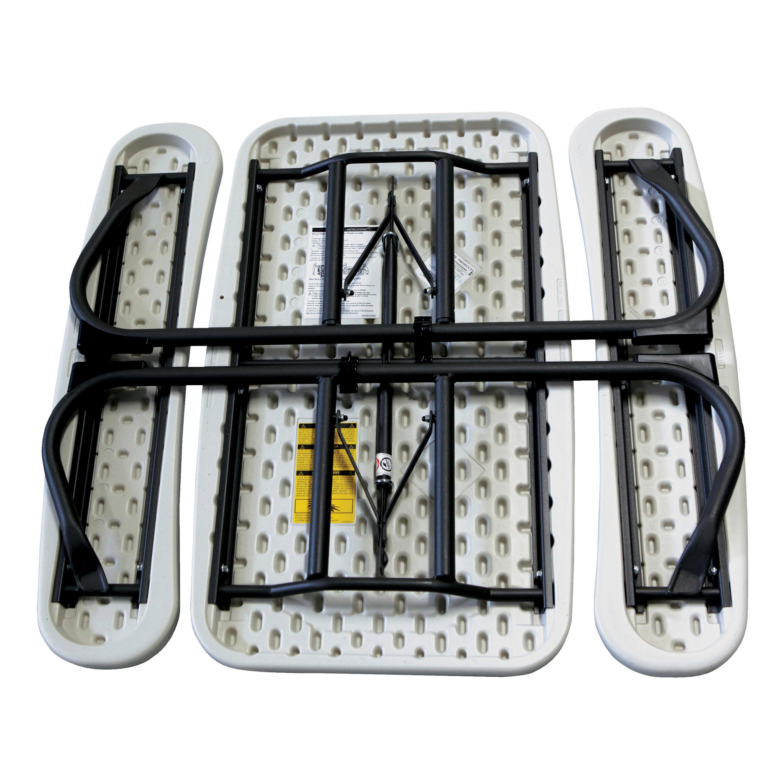 Thumbnail - Ambia Garden Kinder-Gartenset Kinder Klapptisch, Grauweiß, Metall, Kunststoff, Uni, 90x54x83 cm, Tisch klappbar, rostfre...