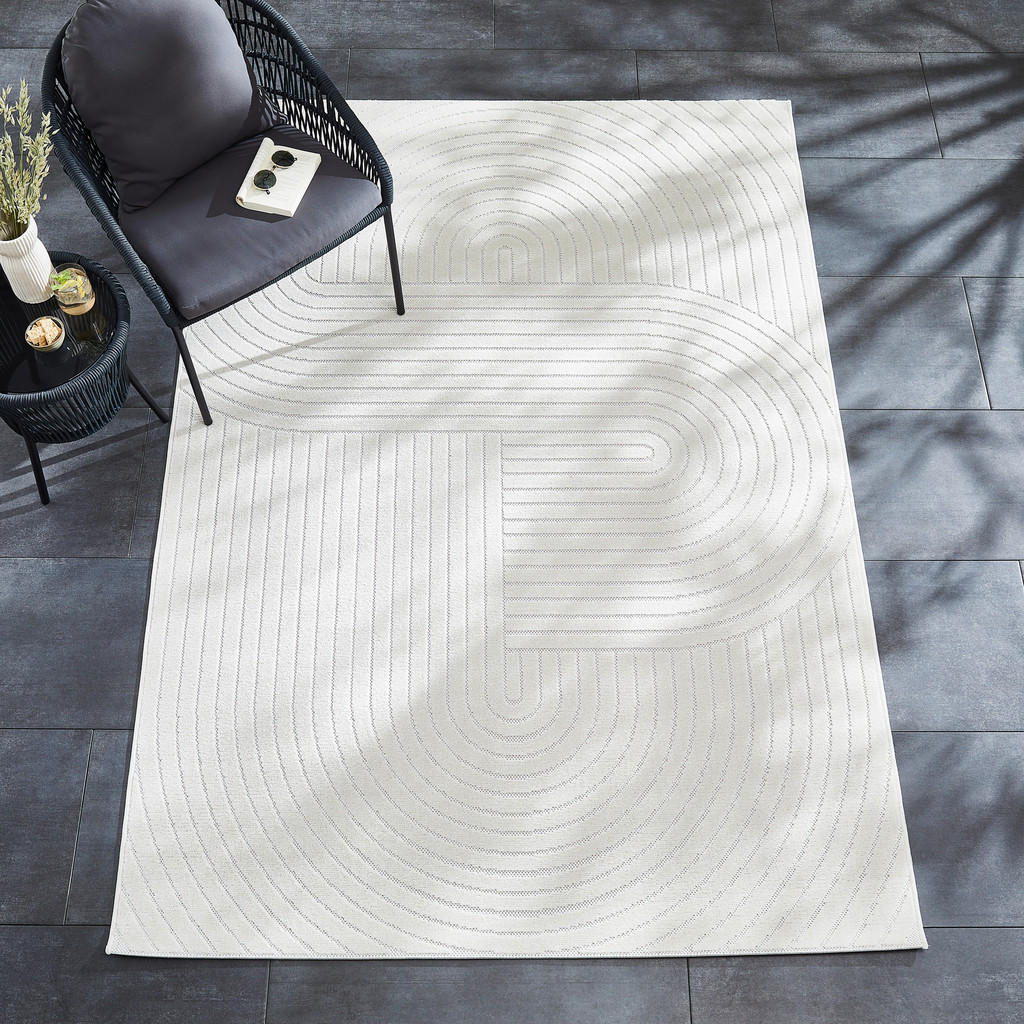 Thumbnail - Novel Outdoorteppich Las Palmas, Beige, Textil, Struktur, rechteckig, 120x170 cm, ISO 9001, Bsci, Oeko-Tex® Standard 100...