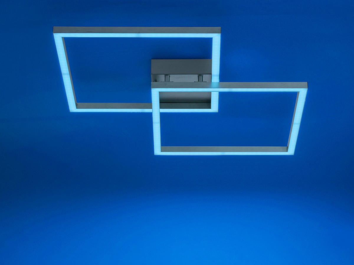 LED-DECKENLEUCHTE Lolasmart-Maxi  Smart 63/63/8,5 cm   - Silberfarben, Design, Kunststoff/Metall (63/63/8,5cm)