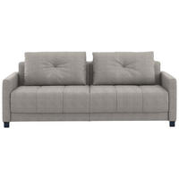 SCHLAFSOFA Flachgewebe Greige Stoffauswahl, Schlafen auf Sitzhöhe, Bettfunktion erhältlich, Armteil links, Armteil rechts, haustierfreundlicher Bezug  - Greige/Schwarz, Konventionell, Textil/Metall (232/77/116cm) - Dieter Knoll