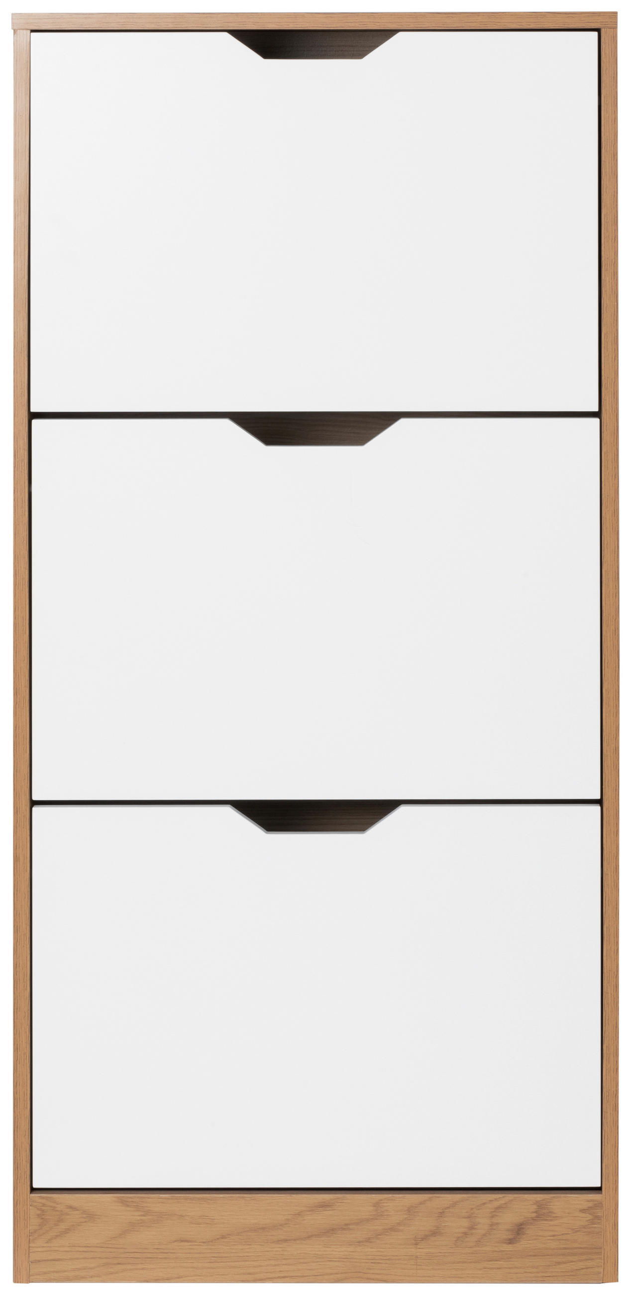 Mid.you Schuhkipper Natur, Weiß 55x117x23.5 cm