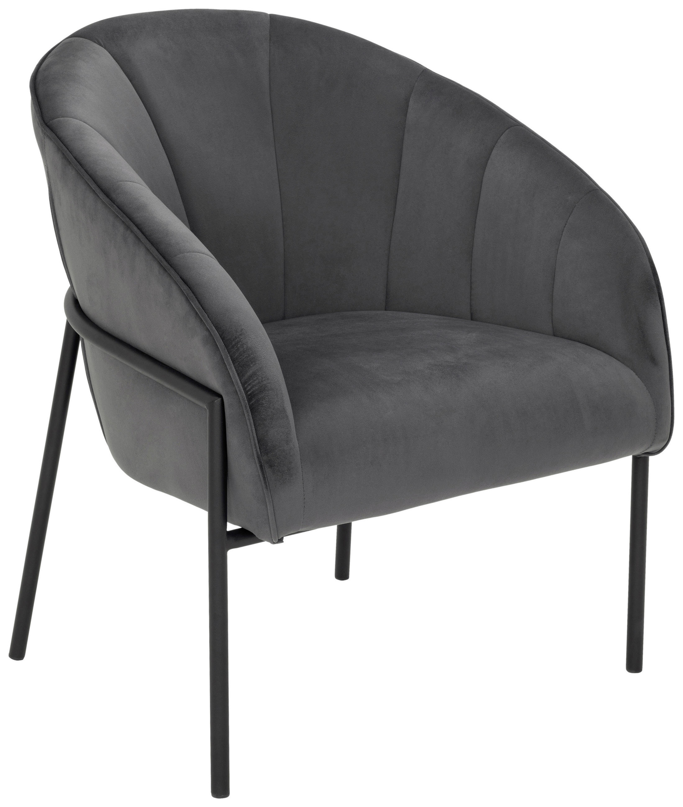 FOTOLIU in textil gri  - negru/gri, Design, metal/textil (71/84/69cm) - Livetastic