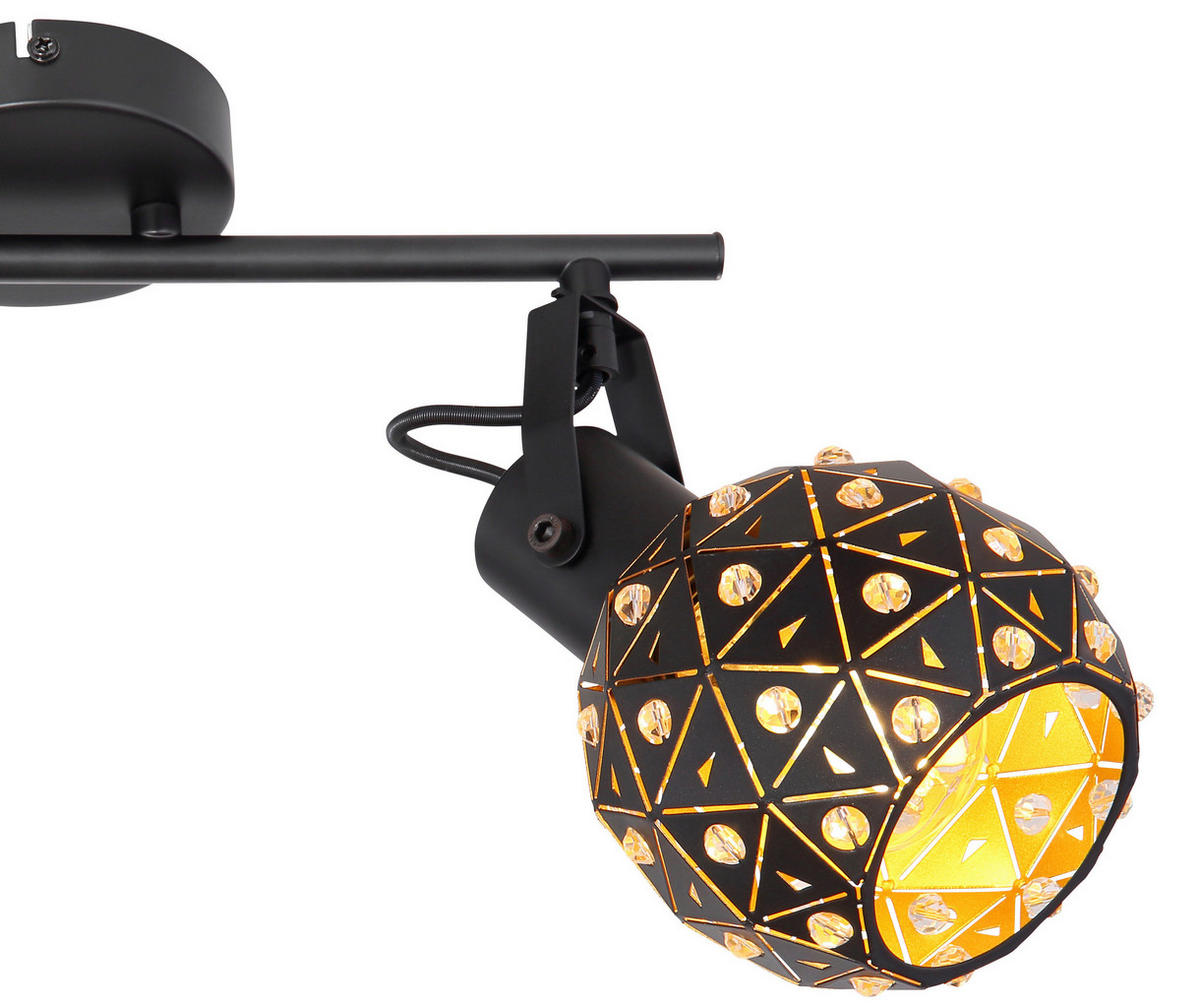 Strahler Jodie Jodie 35/12/26 cm   - Klar/Goldfarben, Basics, Glas/Metall (35/12/26cm) - Globo