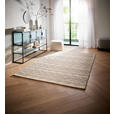 HANDWEBTEPPICH  Wohnzimmer 130/190 cm Fjord Schwarz, Weiß rechteckig  - Schwarz/Weiß, KONVENTIONELL, Textil (130/190cm) - Linea Natura