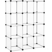 REGALKOMBINATION - Schwarz/Weiß, Basics, Kunststoff/Metall (93/123/31cm) - Boxxx