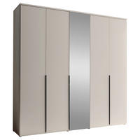 DREHTÜRENSCHRANK 225/225/52 cm 5-türig Kaschmir  - Kaschmir/Schwarz, MODERN, Glas/Holzwerkstoff (225/225/52cm) - MID.YOU