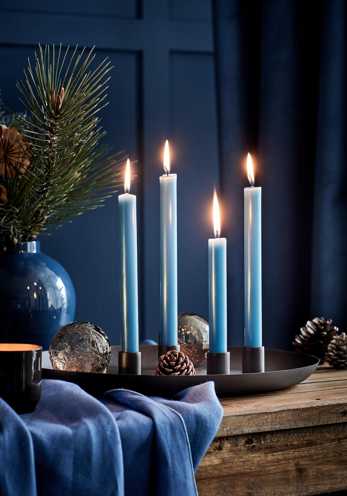 ADVENTSKRANZ - Dunkelbraun, Basics, Metall (40/3cm) - FYNCH-HATTON