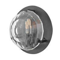 VÄGGLAMPA Quintiesse   - svart, Klassisk, metall/glas (22/22/10,5cm) - Elstead Lighting