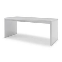 SCHREIBTISCH 180/80/75 cm  in Weiß Hochglanz  - Weiß Hochglanz, MODERN, Holzwerkstoff (180/80/75cm) - Livetastic