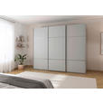 SCHWEBETÜRENSCHRANK 301/223/68 cm 3-türig Grau  - Chromfarben/Grau, KONVENTIONELL, Holzwerkstoff/Metall (301/223/68cm) - Novel