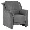 SESSEL in Mikrofaser Grau  - Beige/Alufarben, Konventionell, Textil/Metall (90/100/92cm) - Beldomo Comfort