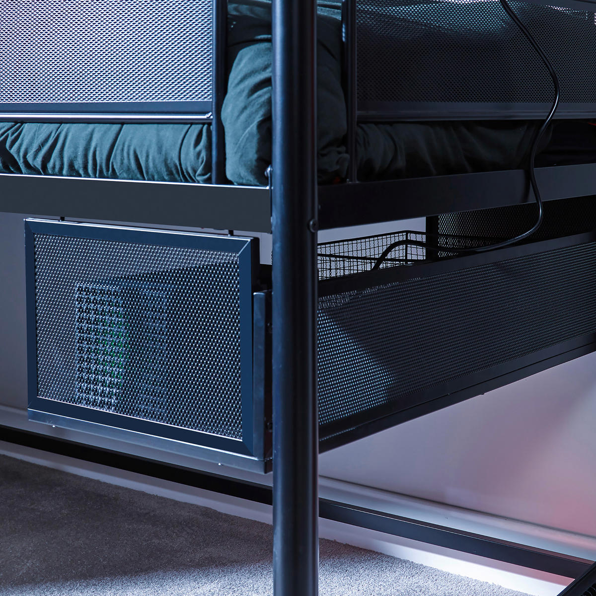 ETAGENBETT - Schwarz, MODERN, Metall (90/190cm) - X Rocker