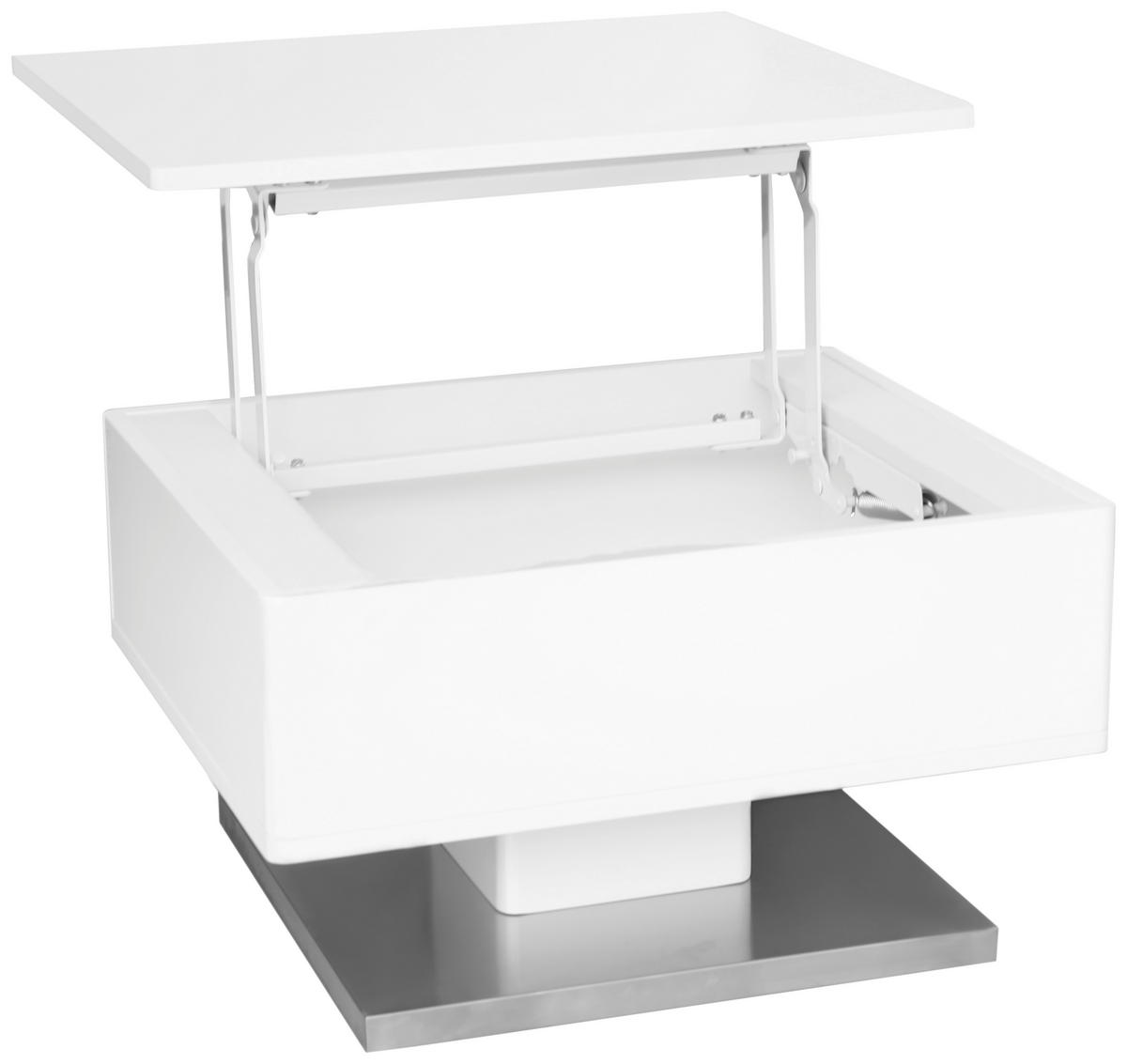 SOFFBORD i metall, trämaterial 60/70/40,5 cm  - stålfärgad/vit, Design, metall/trämaterial (60/70/40,5cm) - Carryhome
