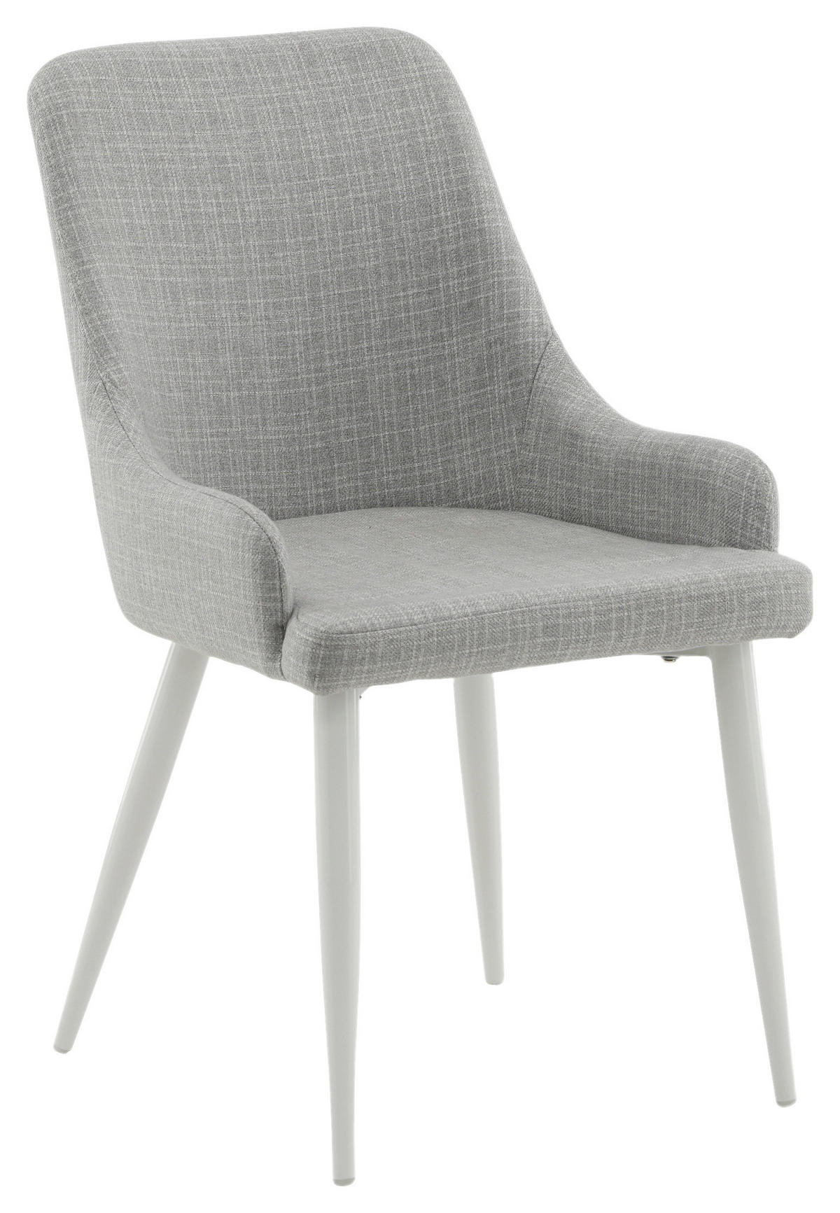 STOLSET 2 styck stål textilväv  - vit/ljusgrå, Design, metall/textil (49/86/58cm) - Livetastic