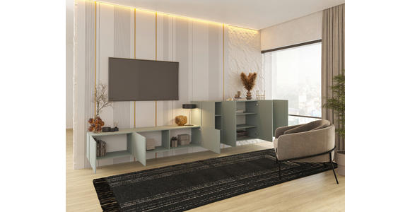 SIDEBOARD in 180/80/42 cm - Grün, Design, Holzwerkstoff (180/80/42cm) - Hom`in