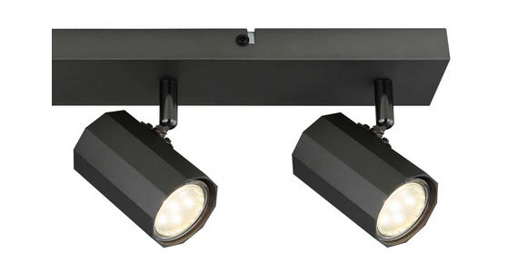 DECKENLEUCHTE 53/6/14,5 cm  - Grau, Design, Metall (53/6/14,5cm) - Novel