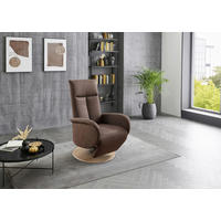 RELAXSESSEL Mikrofaser Braun  - Eiche Bianco/Braun, KONVENTIONELL, Holz/Textil (75/112/82cm) - Sit & More