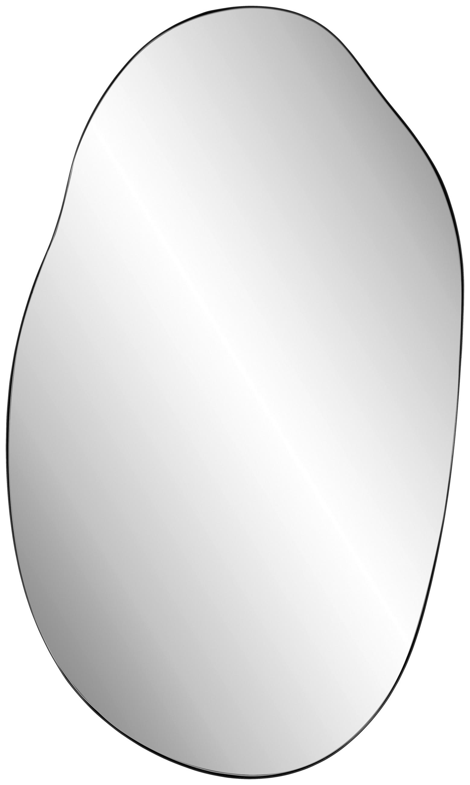 WANDSPIEGEL 76/129/2,5 cm    in wellenförmig  - Schwarz, Trend, Glas/Holzwerkstoff (76/129/2,5cm) - Landscape