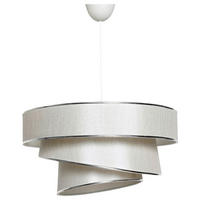 HÄNGELEUCHTE 40/72 cm  - Beige/Silberfarben, Design, Kunststoff/Textil (40/72cm) - P & B