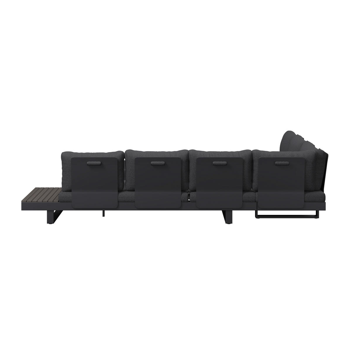 LOUNGEGARNITUR 4-teilig  245/329 cm  Aluminium  - Dunkelgrau/Anthrazit, MODERN, Kunststoff/Textil (245/329cm) - Ambia Garden
