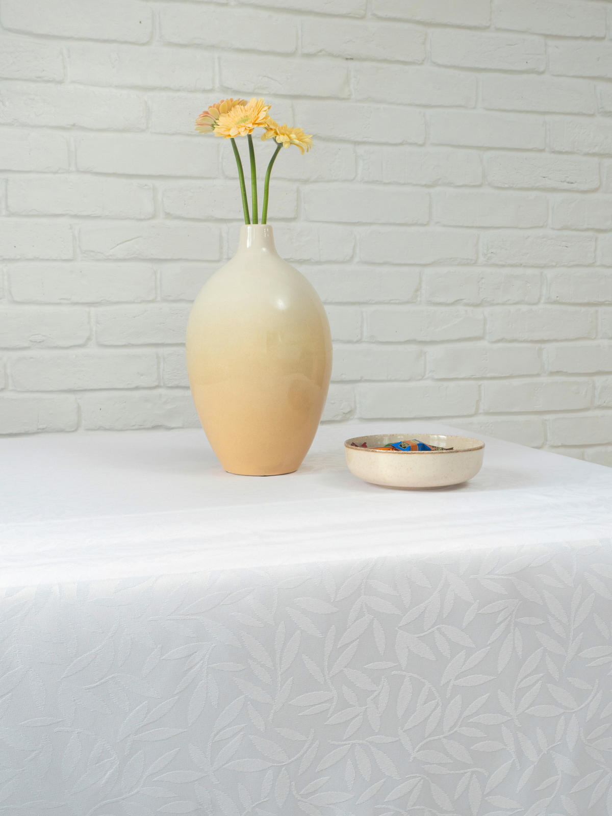 ASZTALTERÍTŐ 140/220 cm   - fehér, Basics, textil (140/220cm)