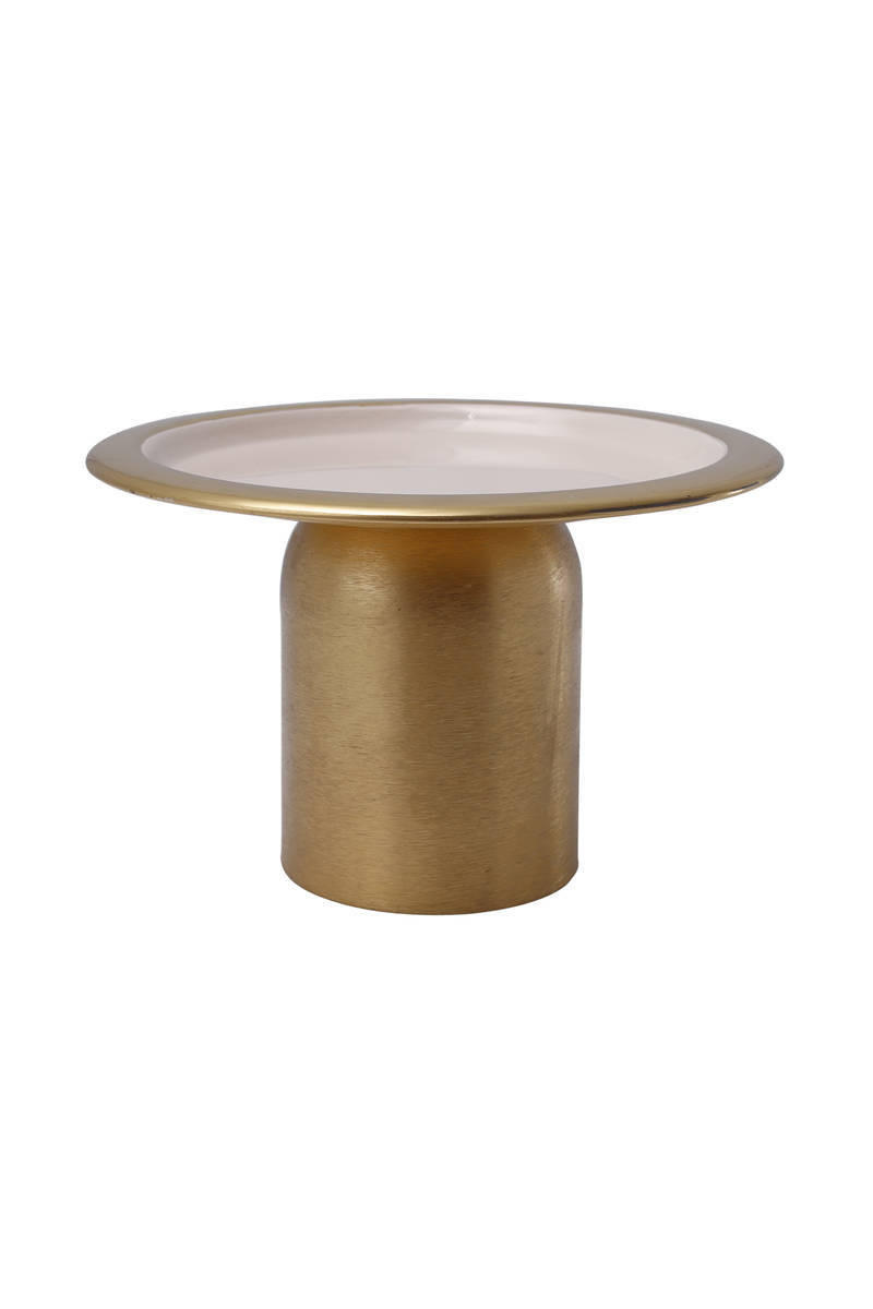 TORTENPLATTE - Goldfarben/Rosa, Trend, Metall (20,5/13,5cm) - Kayoom