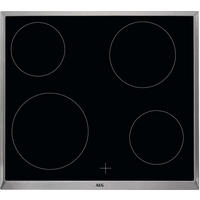 GLASKERAMIKKOCHFELD HE604000XB  - Edelstahlfarben/Schwarz, Basics, Glas/Metall (57,6/51,6cm) - AEG