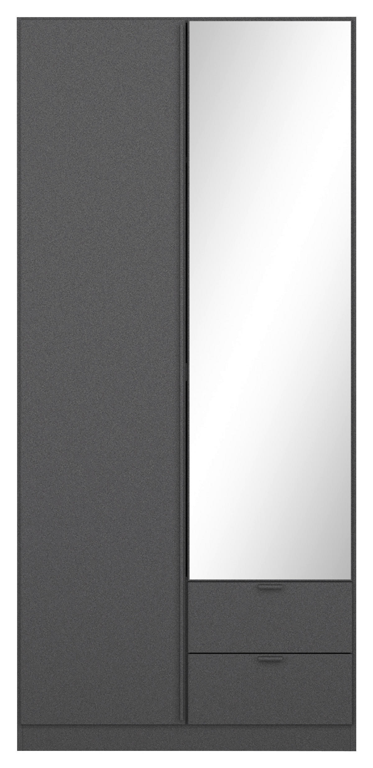 DREHTÜRENSCHRANK 91/197/54 cm,  in Grau, 2-türig  - Grau, MODERN, Holzwerkstoff/Metall (91/197/54cm) - Rauch Möbel