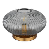 BORDSLAMPA 30/20 cm   - grå, Design, metall/glas (30/20cm) - Globo