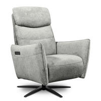 RELAXSESSEL in Textil Hellgrau  - Hellgrau/Schwarz, Design, Textil/Metall (77/107/88cm) - Livetastic