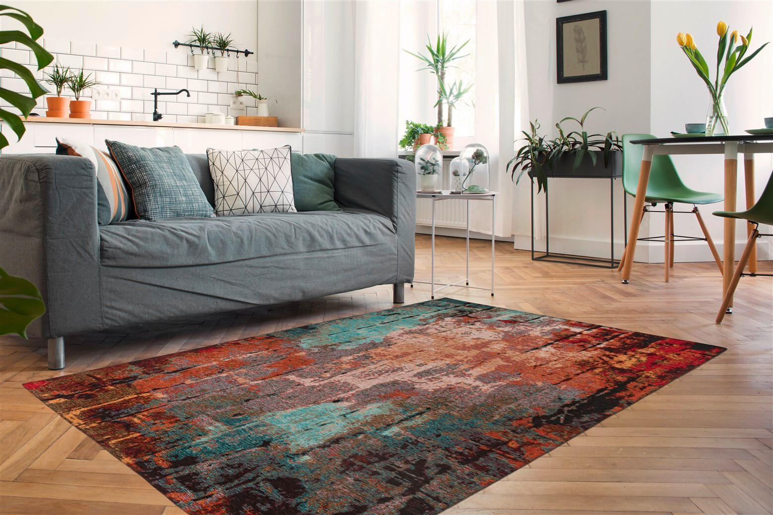 TEPPICH 80/150 cm Primavera 425 Creme / Multi Multicolor  - Multicolor, KONVENTIONELL, Textil (80/150cm)