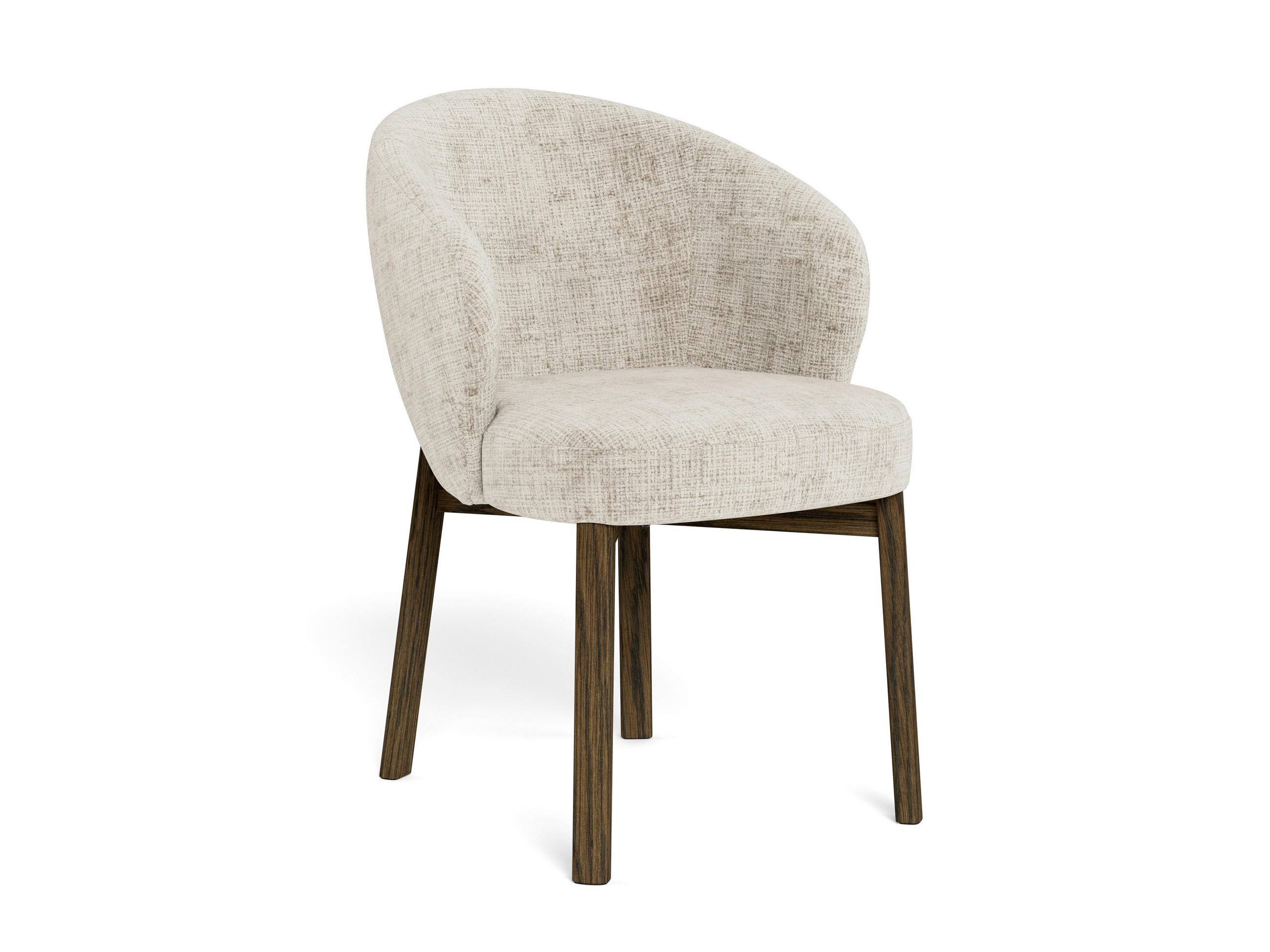 STUHL  inklusive Armlehnen Chenille  - Eichefarben/Beige, MODERN, Holz/Textil (55,5/80,5/60cm) - MID.YOU