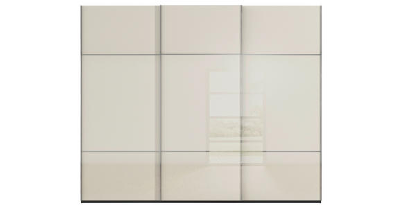SCHWEBETÜRENSCHRANK in Schwarz, Champagner - Chromfarben/Champagner, KONVENTIONELL, Glas/Holzwerkstoff (242/223/68cm) - Novel