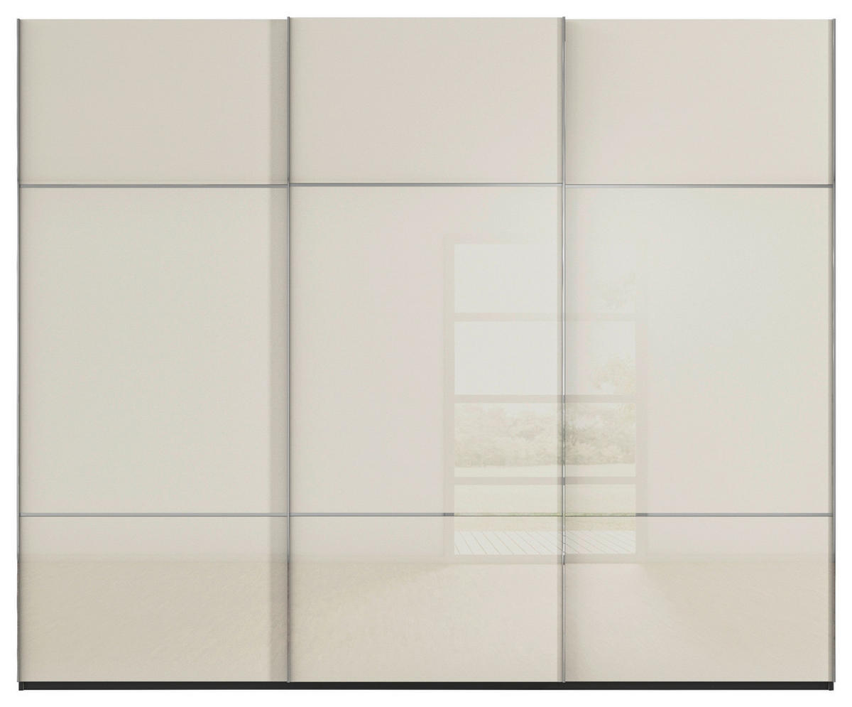 SCHWEBETÜRENSCHRANK  in Schwarz, Champagner  - Chromfarben/Champagner, KONVENTIONELL, Glas/Holzwerkstoff (271/223/68cm) - Novel