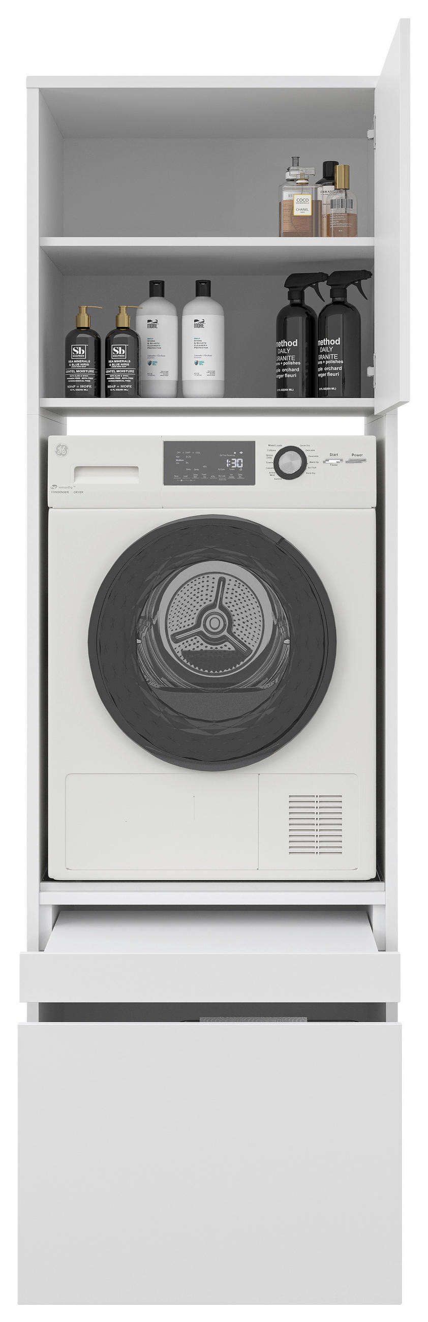 WASCHMASCHINENSCHRANK 67,5/151,8/67,5 cm  in Weiß  - Weiß, Basics, Holzwerkstoff (67,5/151,8/67,5cm) - Xora