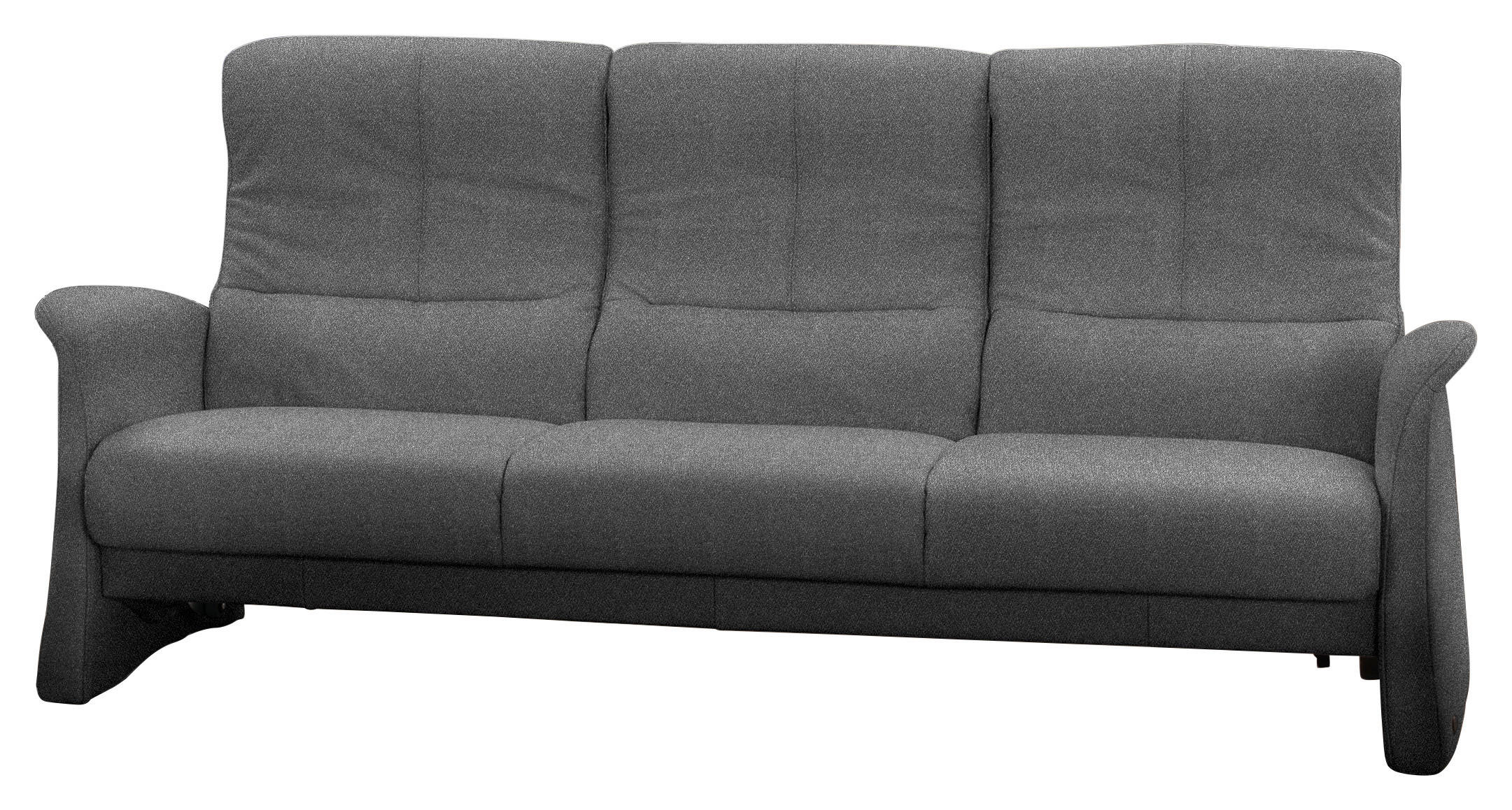 3-SITZER-SOFA Dunkelgrau  - Dunkelgrau/Schwarz, Design, Kunststoff/Textil (196/100/86cm) - Himolla