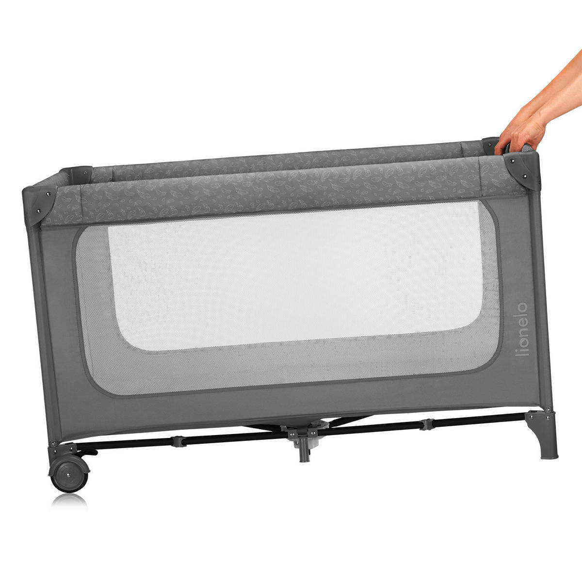 REISEBETT Jasmin Easy Fold Grau  - Grau, Basics, Kunststoff (123/67/74.9cm) - Lionelo
