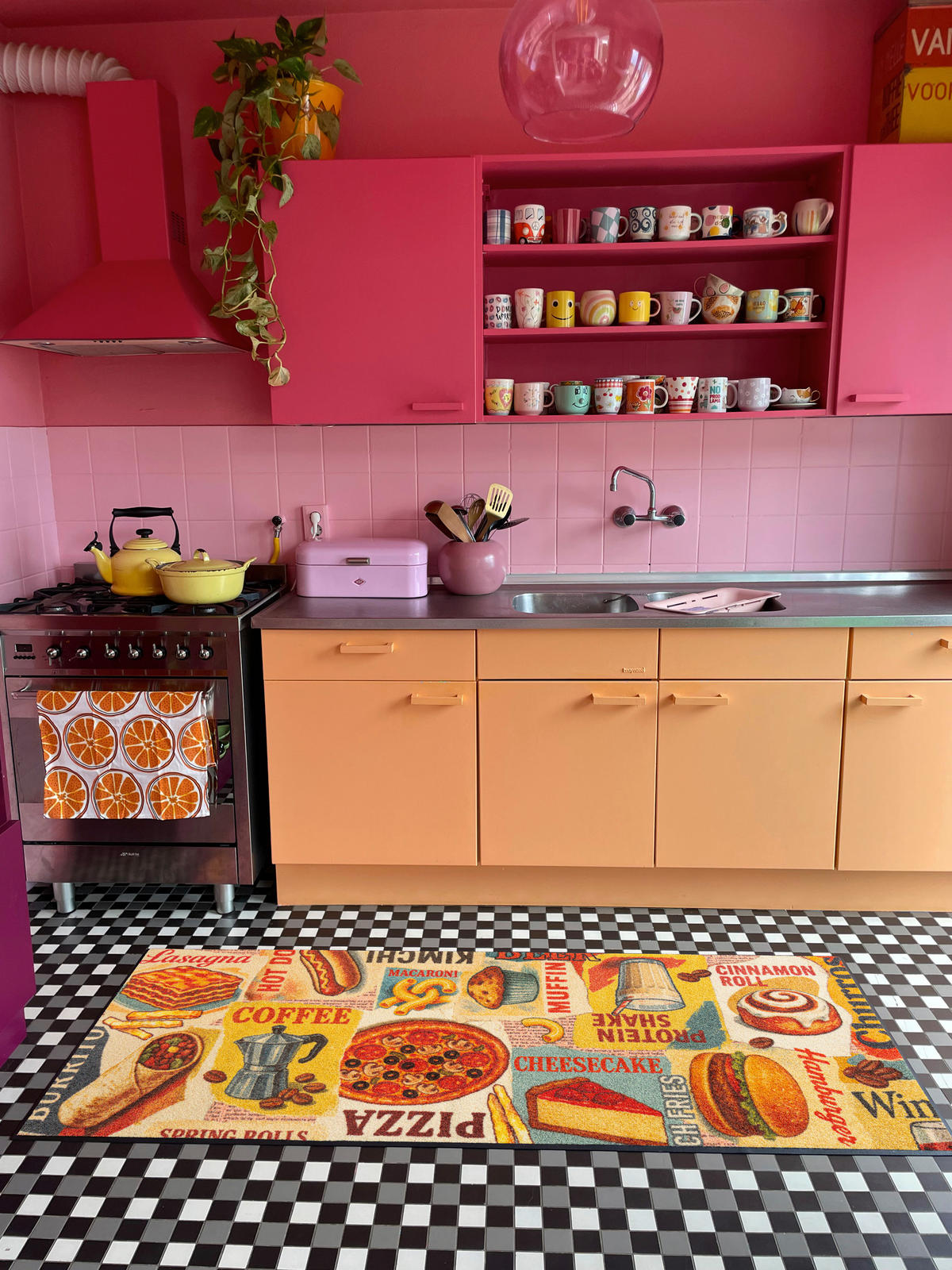 KÜCHENLÄUFER 75/190 cm Snack Attack Beige  - Beige, Trend, Kunststoff/Textil (75/190cm) - wash+dry